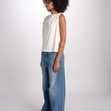 t-shirt asimmetrica ALLIA ECRU ba&sh 