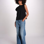 t-shirt asimmetrica ALLIA NOIR ba&sh 