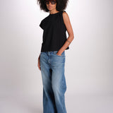 t-shirt asimmetrica ALLIA NOIR ba&sh 