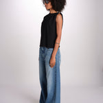 t-shirt asimmetrica ALLIA NOIR ba&sh 