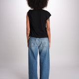 t-shirt asimmetrica ALLIA NOIR ba&sh 