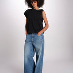 t-shirt asimmetrica ALLIA NOIR ba&sh 