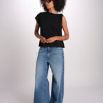 t-shirt asimmetrica ALLIA NOIR ba&sh 