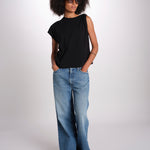 t-shirt asimmetrica ALLIA NOIR ba&sh 