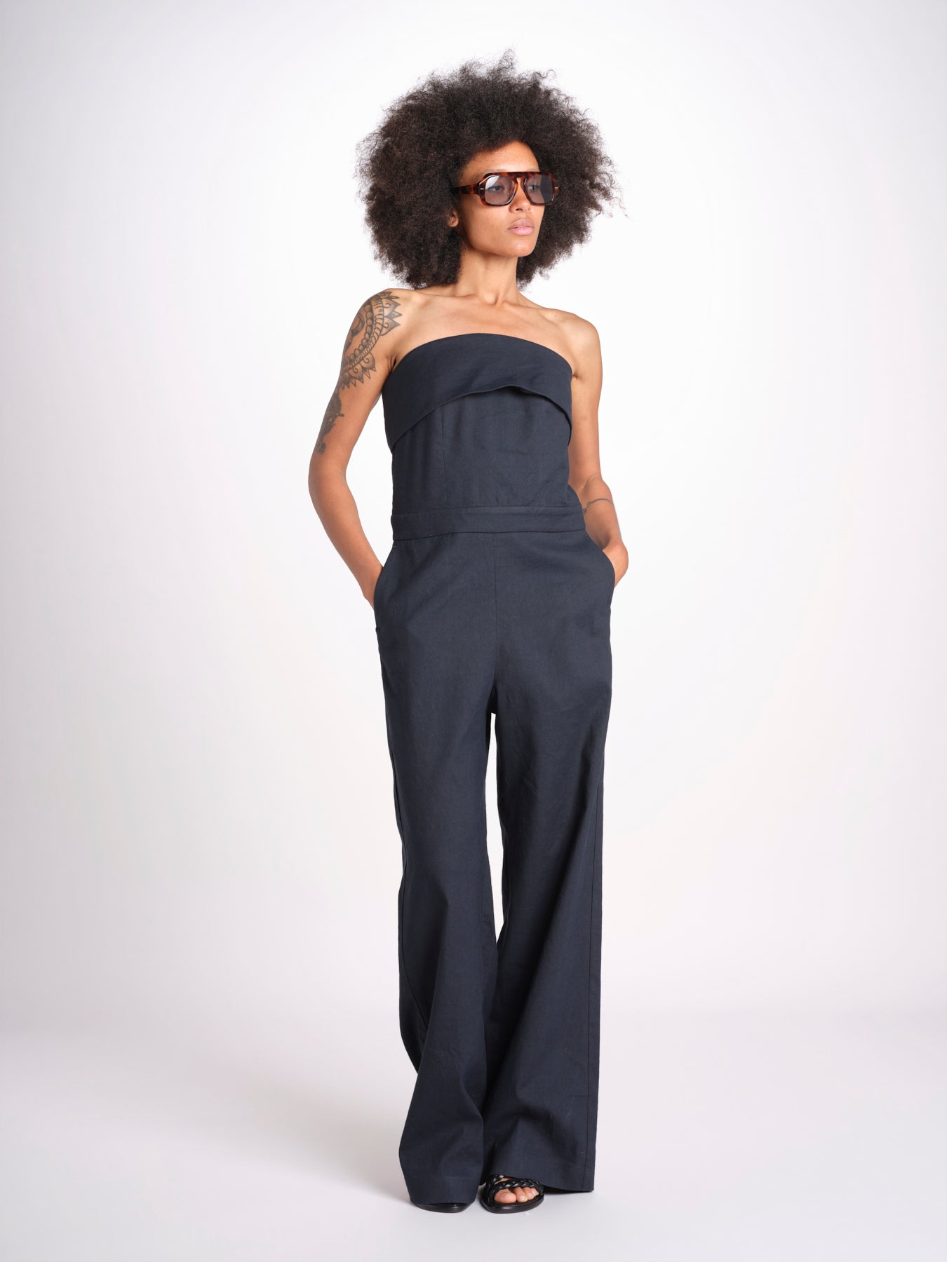 tuta in lino CENELIA NAVY ba&sh 