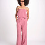 pantalone in lino con pinces DEANA ROSE ba&sh 