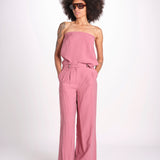 pantalone in lino con pinces DEANA ROSE ba&sh 
