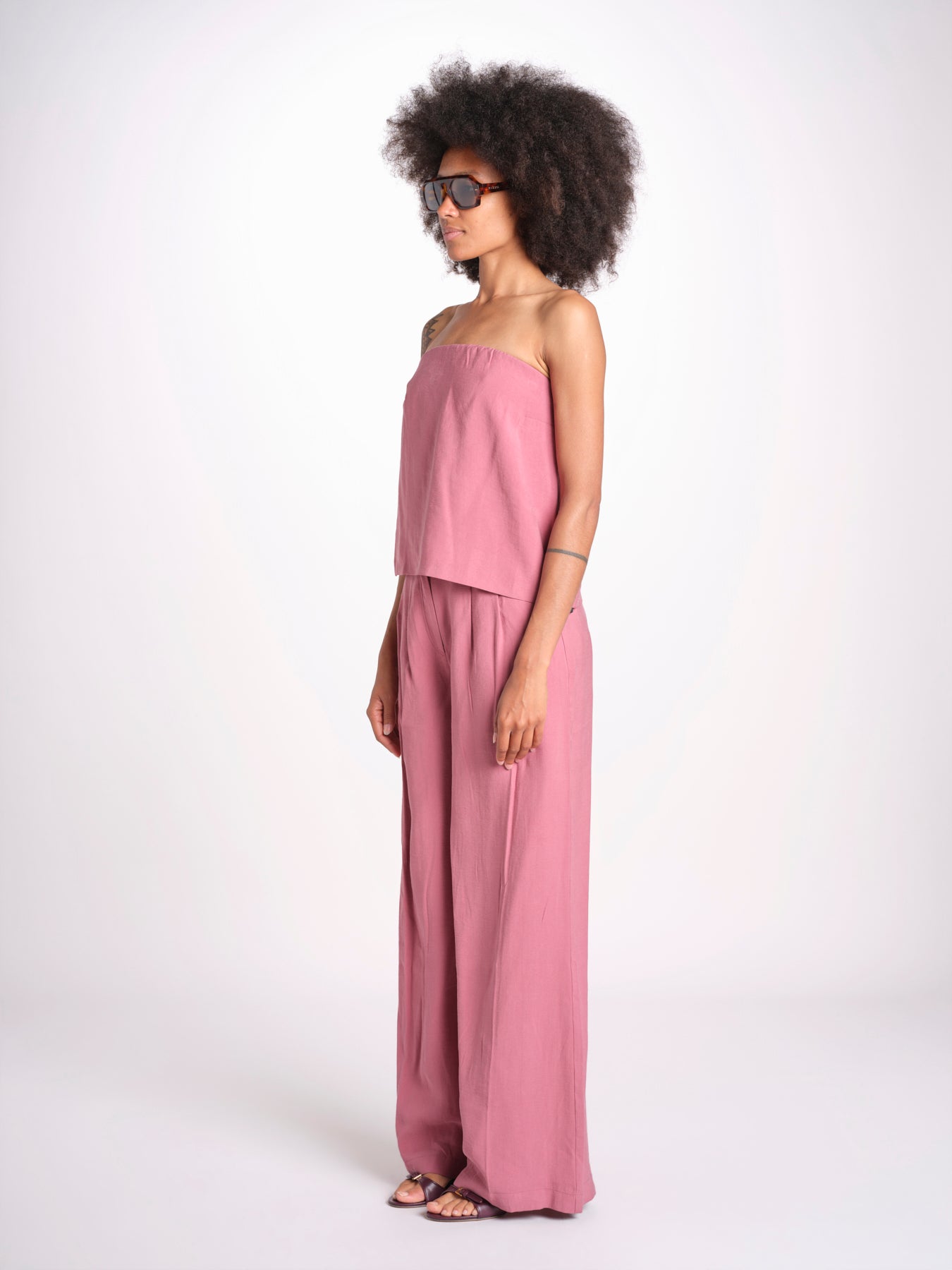top in lino con elastico DEBORA ROSE ba&sh 
