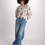 camicia con stampa rombi ODELIE ECRU ba&sh 