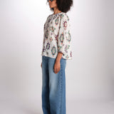 camicia con stampa rombi ODELIE ECRU ba&sh 