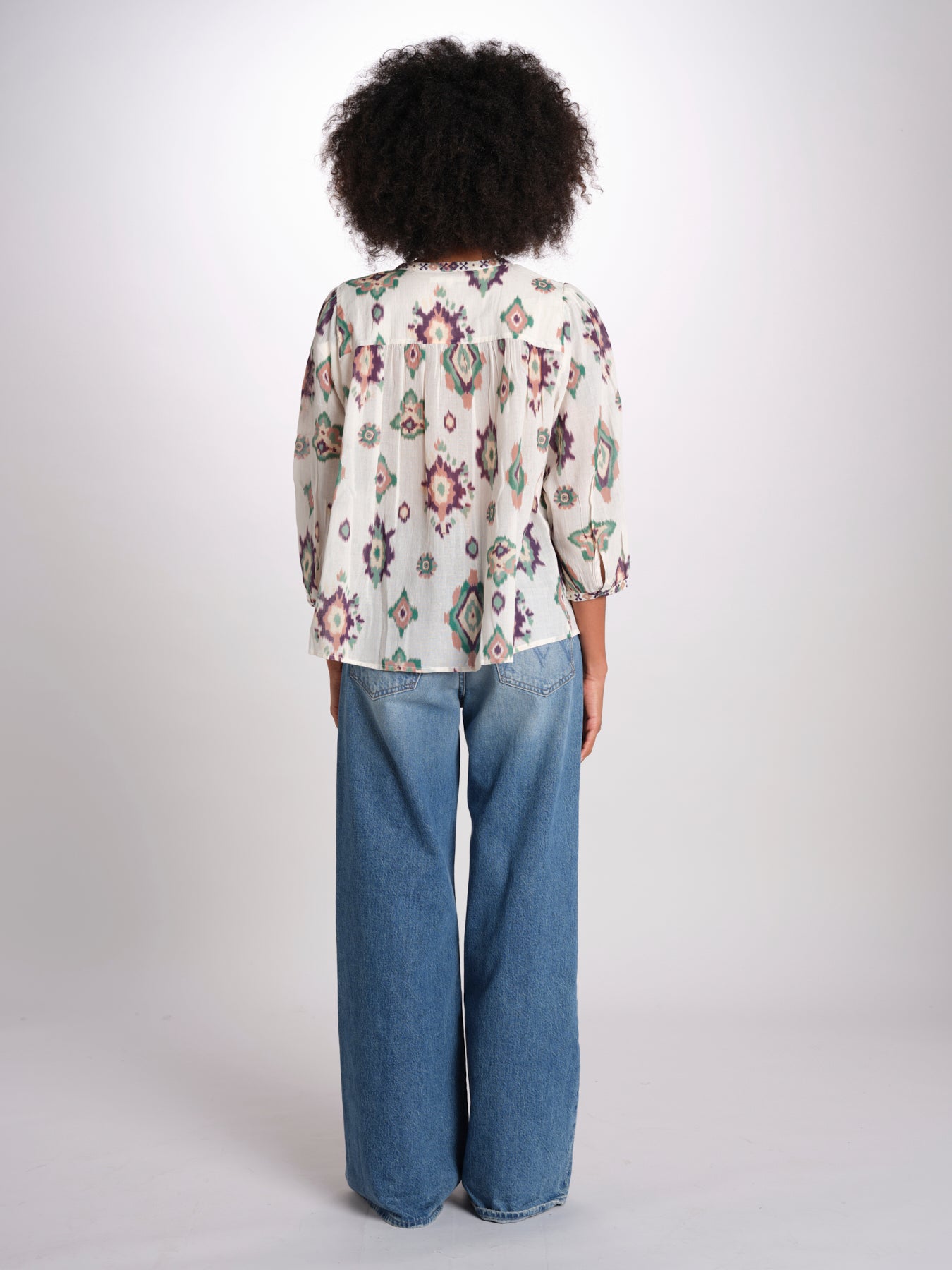 camicia con stampa rombi ODELIE ECRU ba&sh 