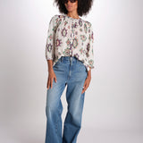 camicia con stampa rombi ODELIE ECRU ba&sh 
