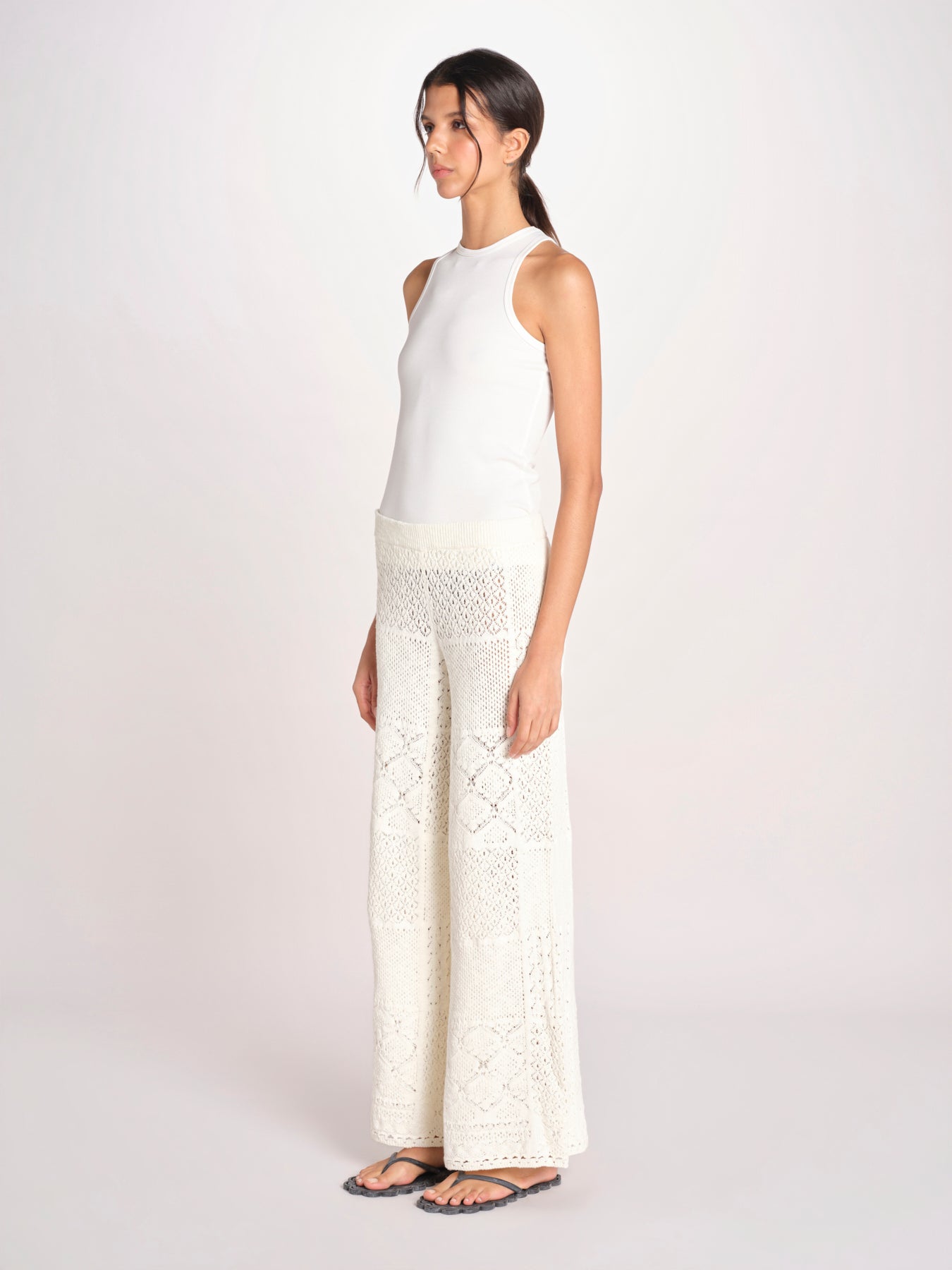 pantalone in crochet SANTY ECRU ba&sh 