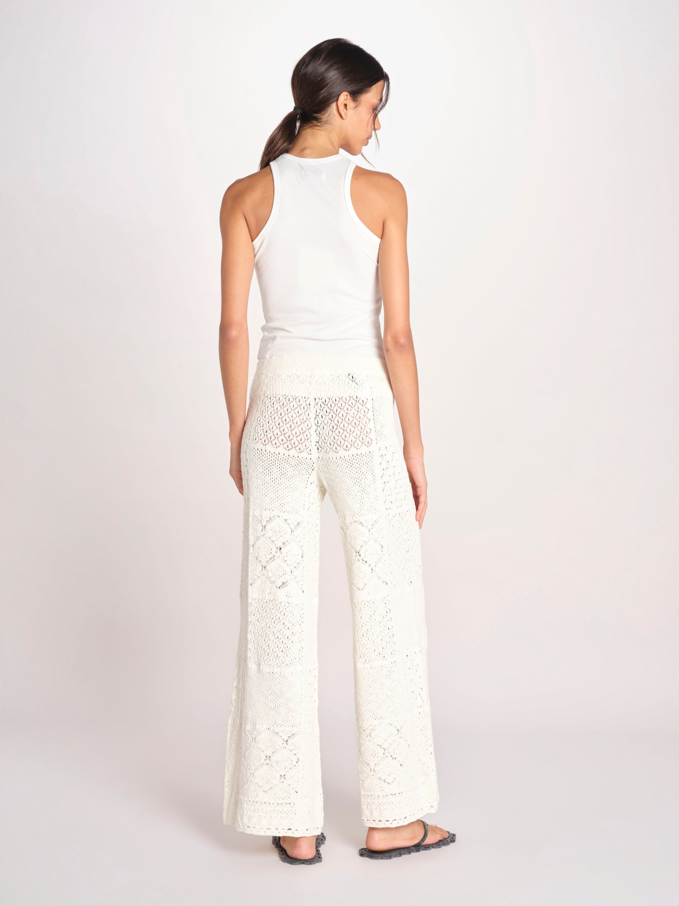 pantalone in crochet SANTY ECRU ba&sh 