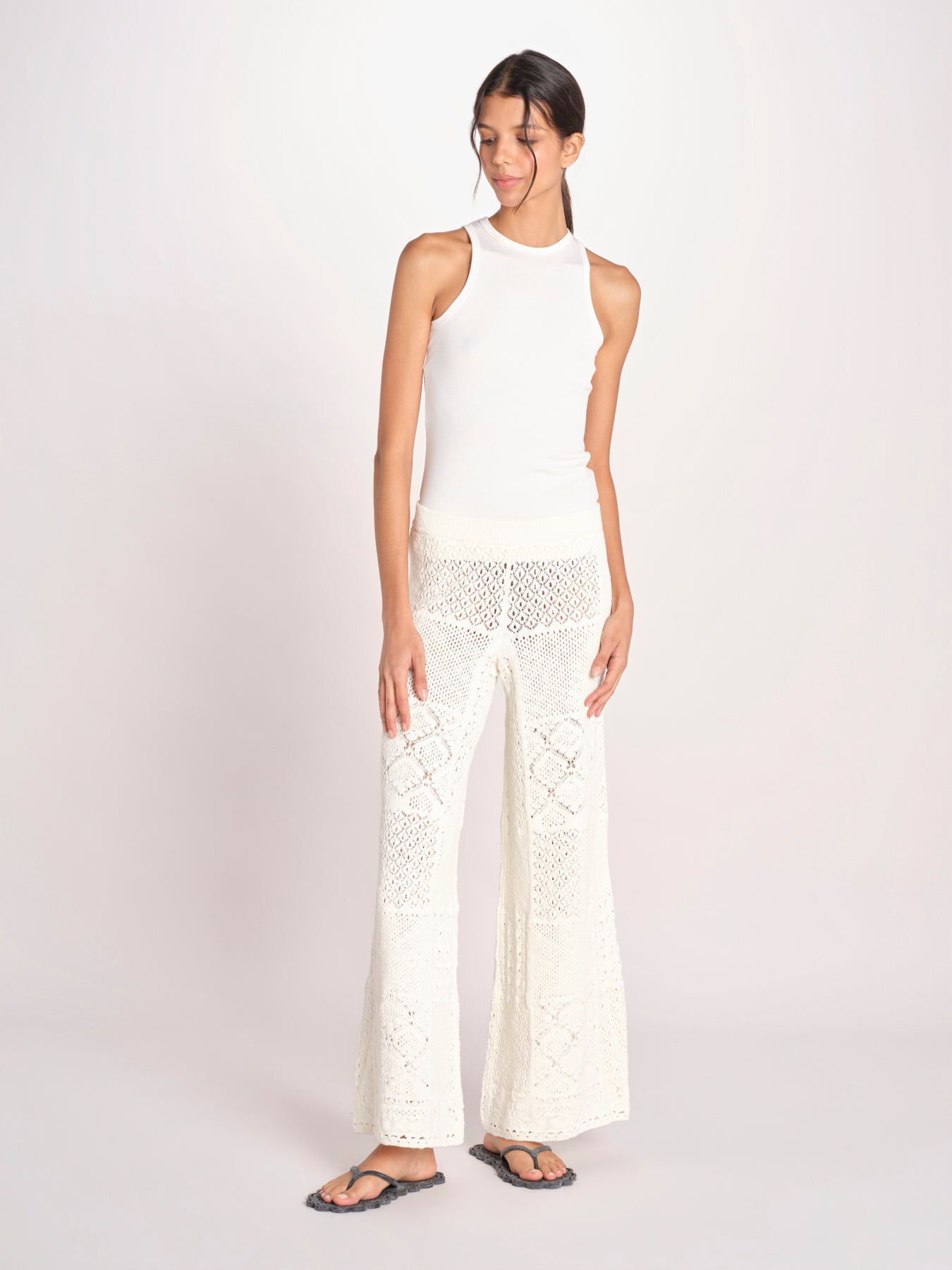 pantalone in crochet SANTY ECRU ba&sh 