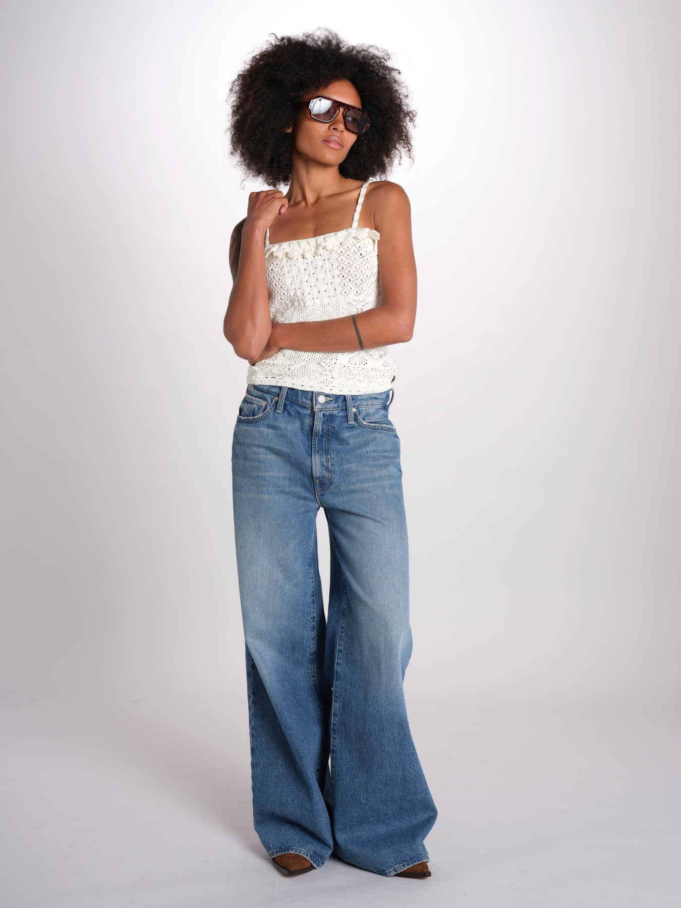 top in crochet SELA ECRU ba&sh 