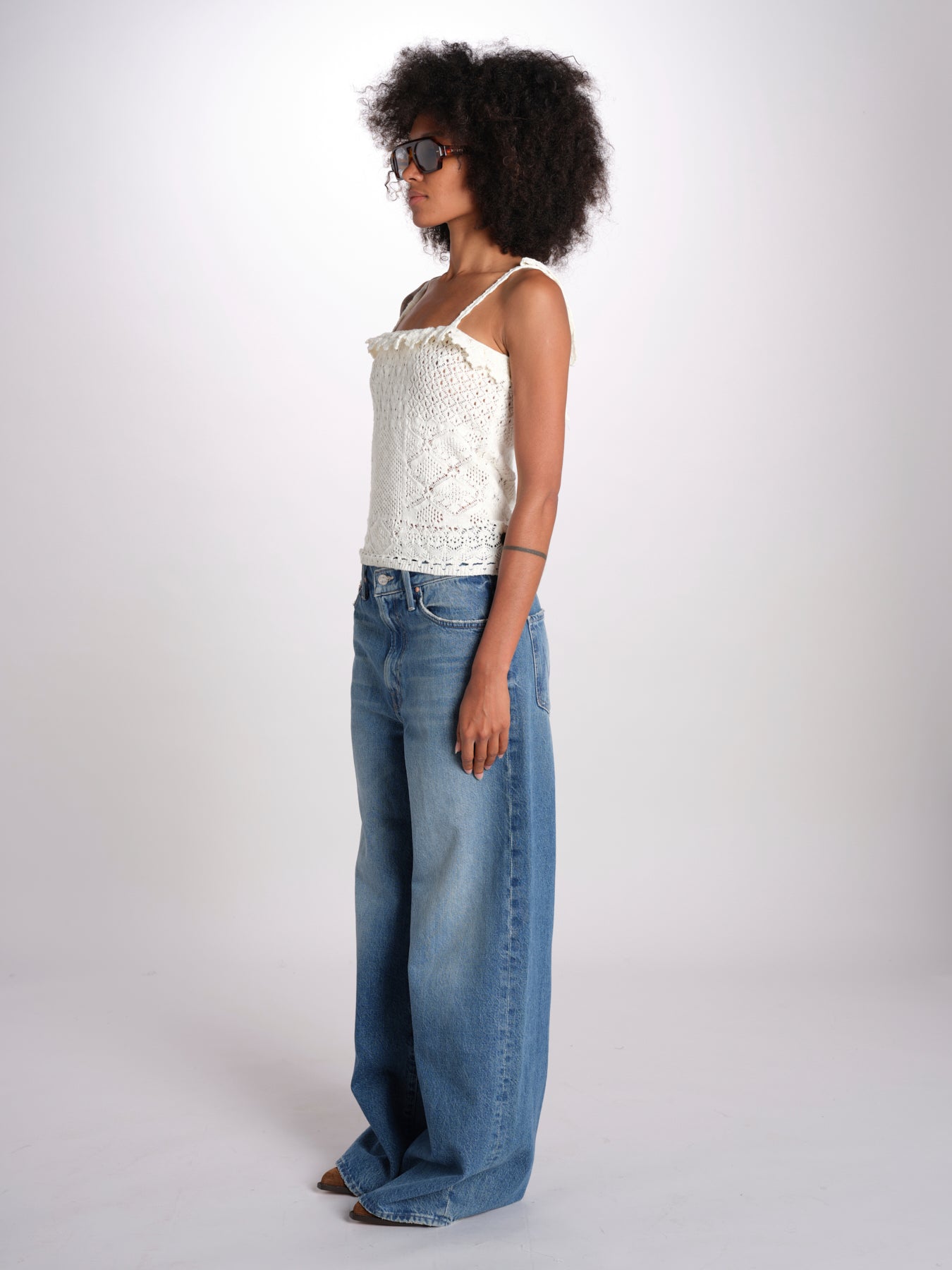 top in crochet SELA ECRU ba&sh 