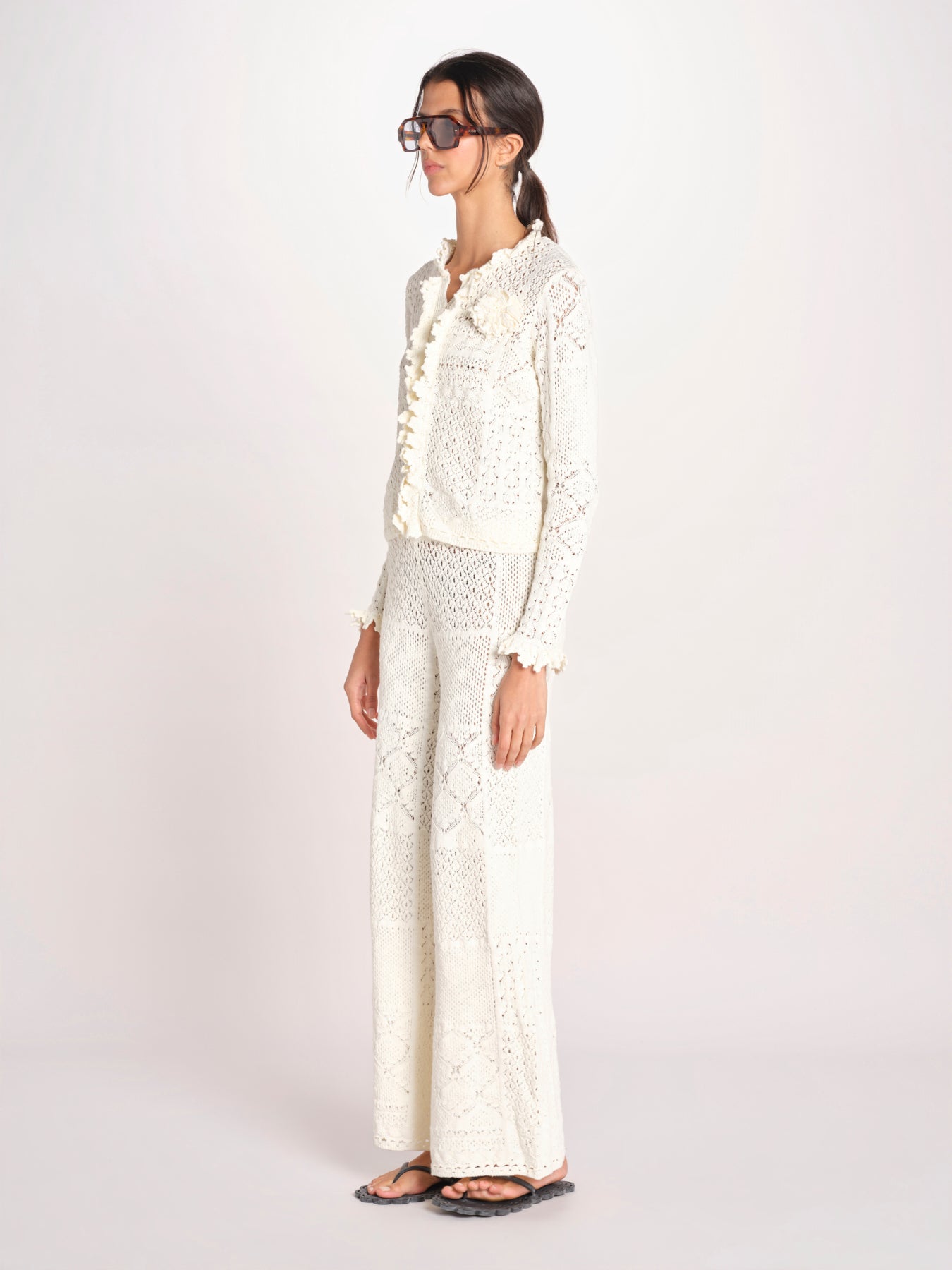 maglia in crochet SORIA ECRU ba&sh 