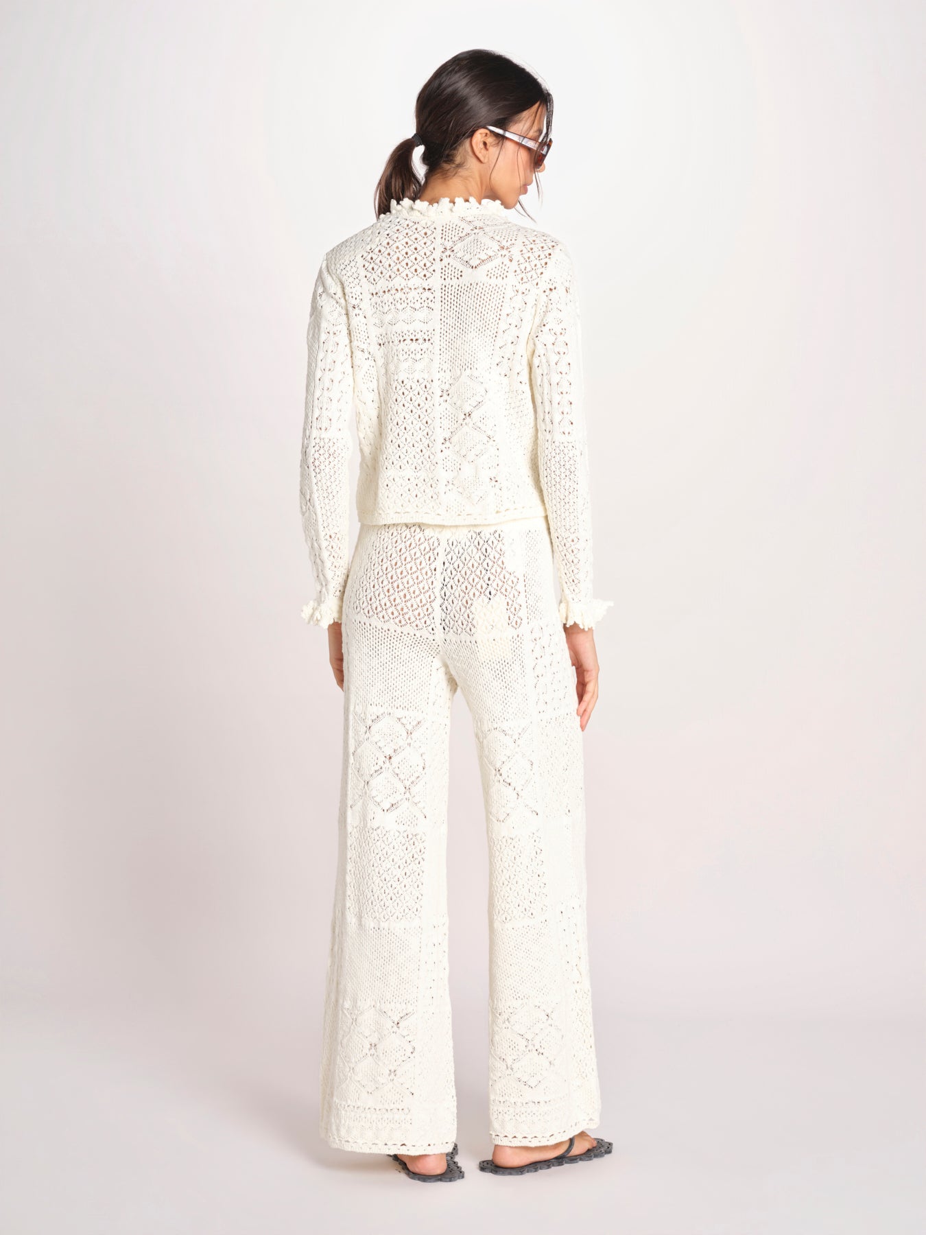 maglia in crochet SORIA ECRU ba&sh 