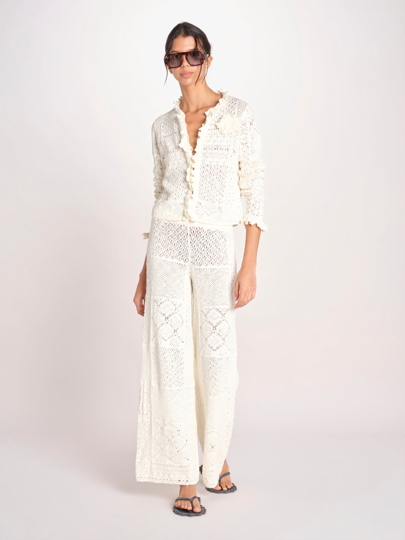 maglia in crochet SORIA ECRU ba&sh 