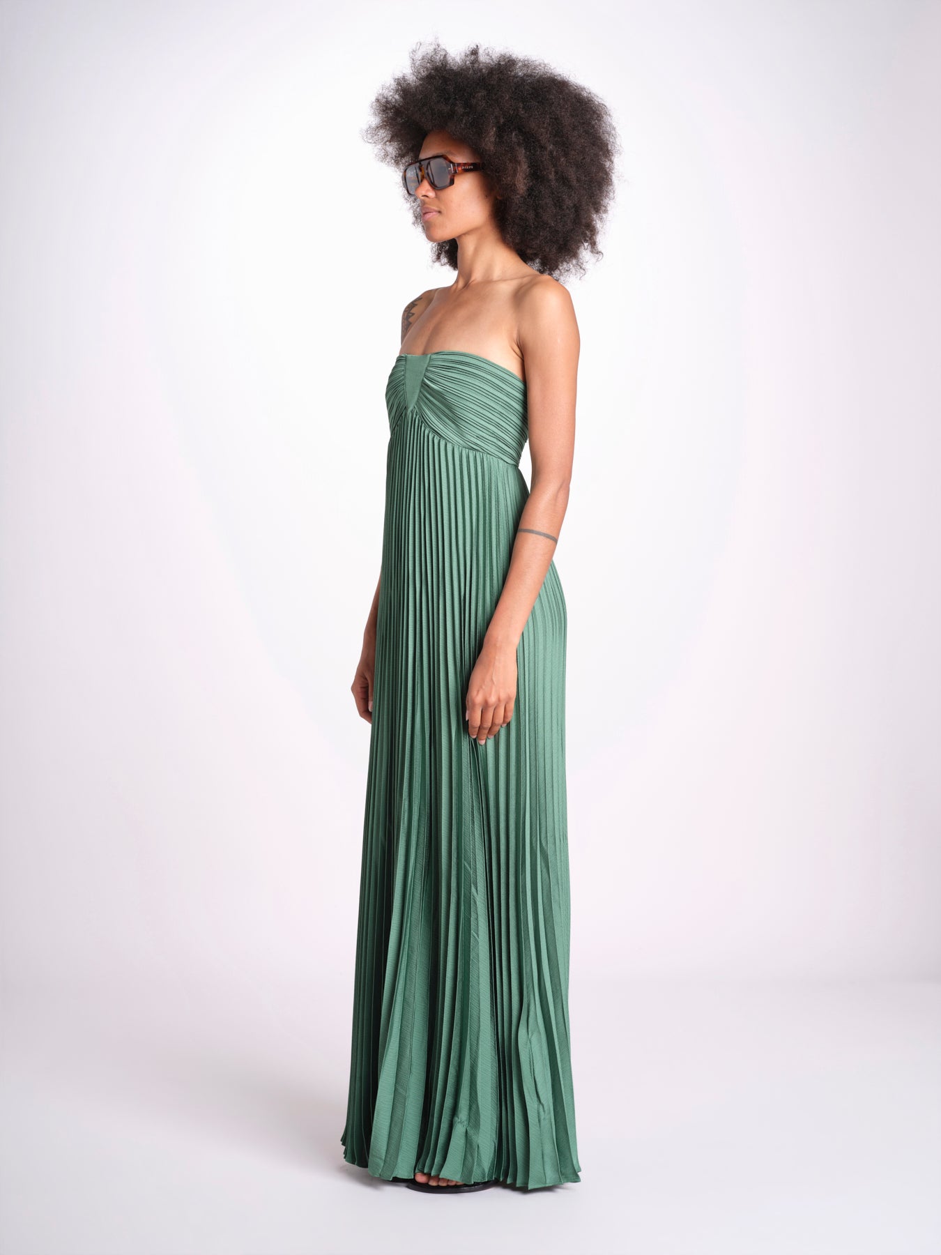 abito lungo plisse WILLOW VERT ba&sh 