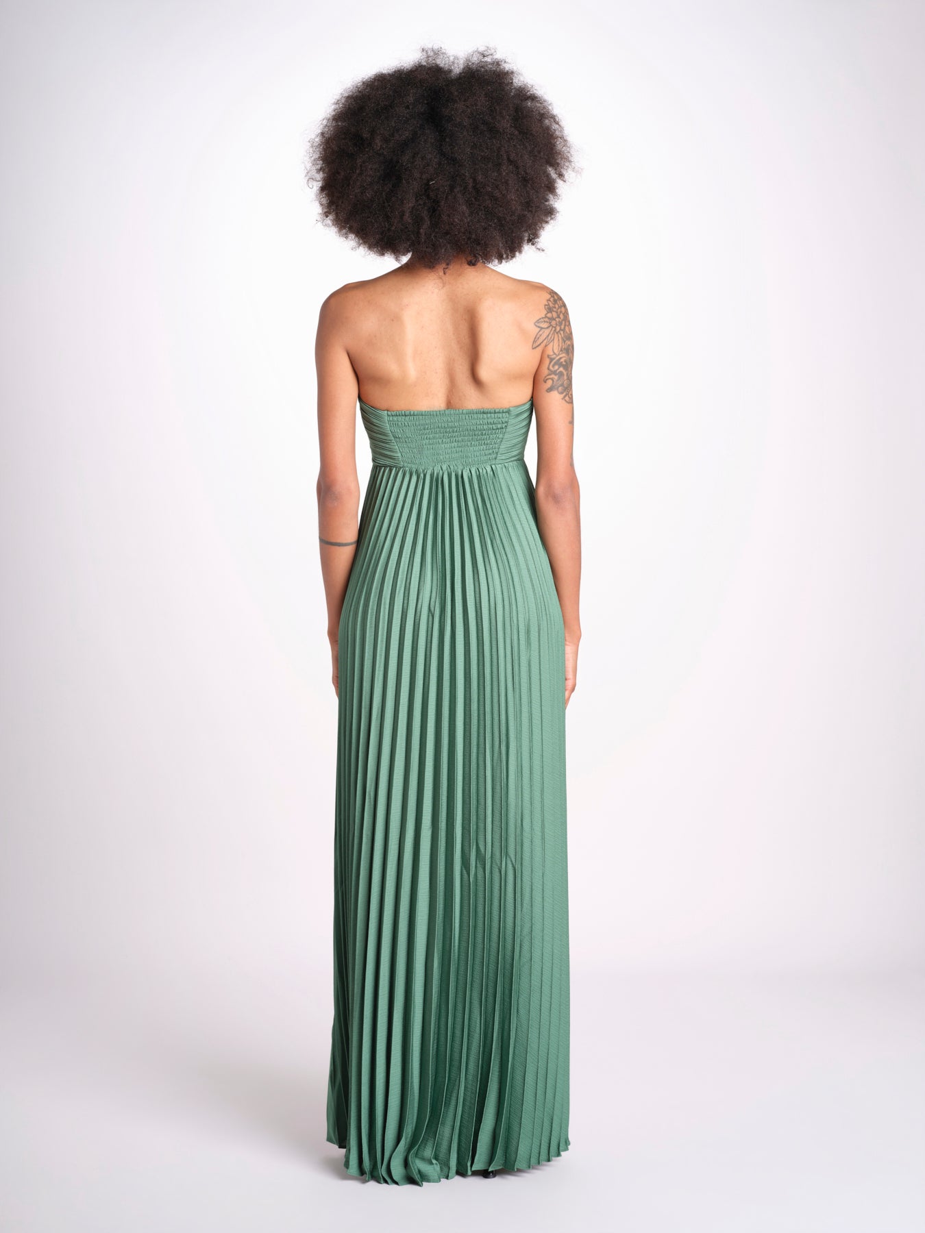 abito lungo plisse WILLOW VERT ba&sh 