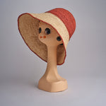 CAPELINE cappello in paglia bicolor DEMI CAPELINE CROCHET 01BG196 AR bagatelle france 