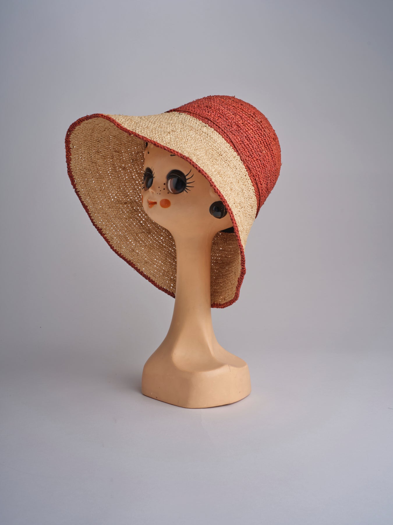 CAPELINE cappello in paglia bicolor DEMI CAPELINE CROCHET 01BG196 AR bagatelle france 