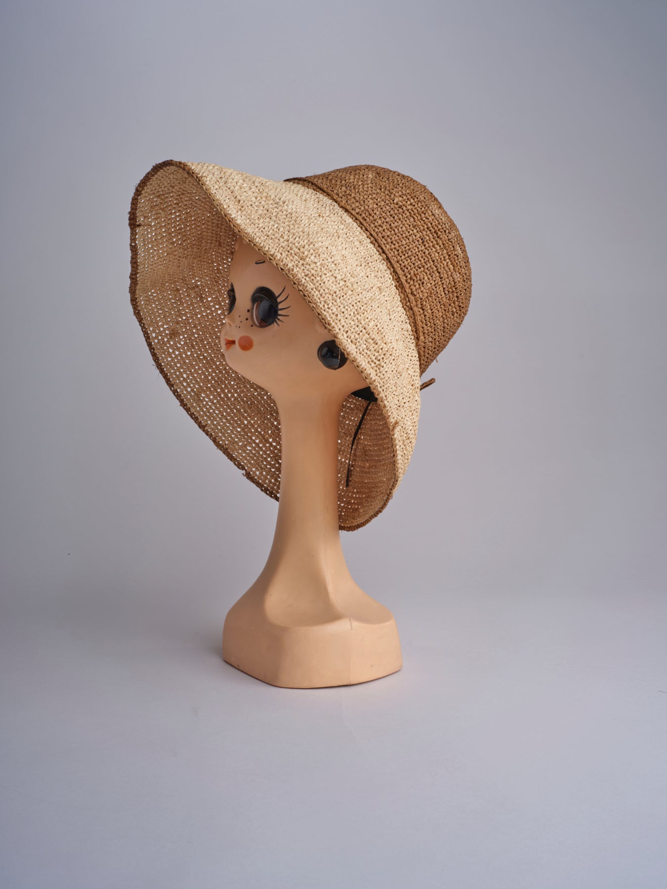 CAPELINE cappello in paglia bicolor DEMI CAPELINE CROCHET 01BG196 MA bagatelle france 