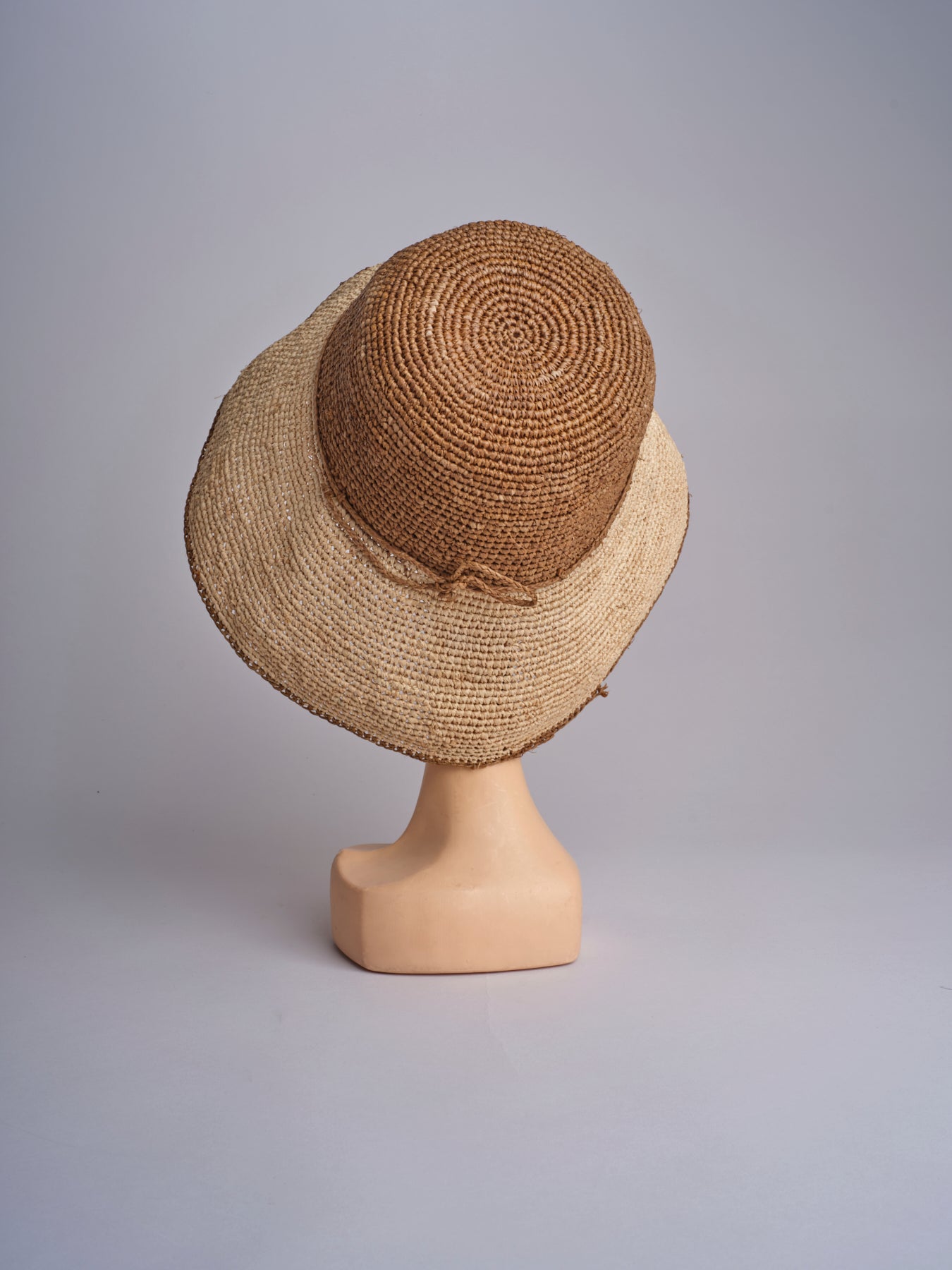 CAPELINE cappello in paglia bicolor DEMI CAPELINE CROCHET 01BG196 MA bagatelle france 