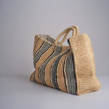 RHEA borsa in paglia a righe grandi SAC RHEA 01BG475 MULTI bagatelle france 