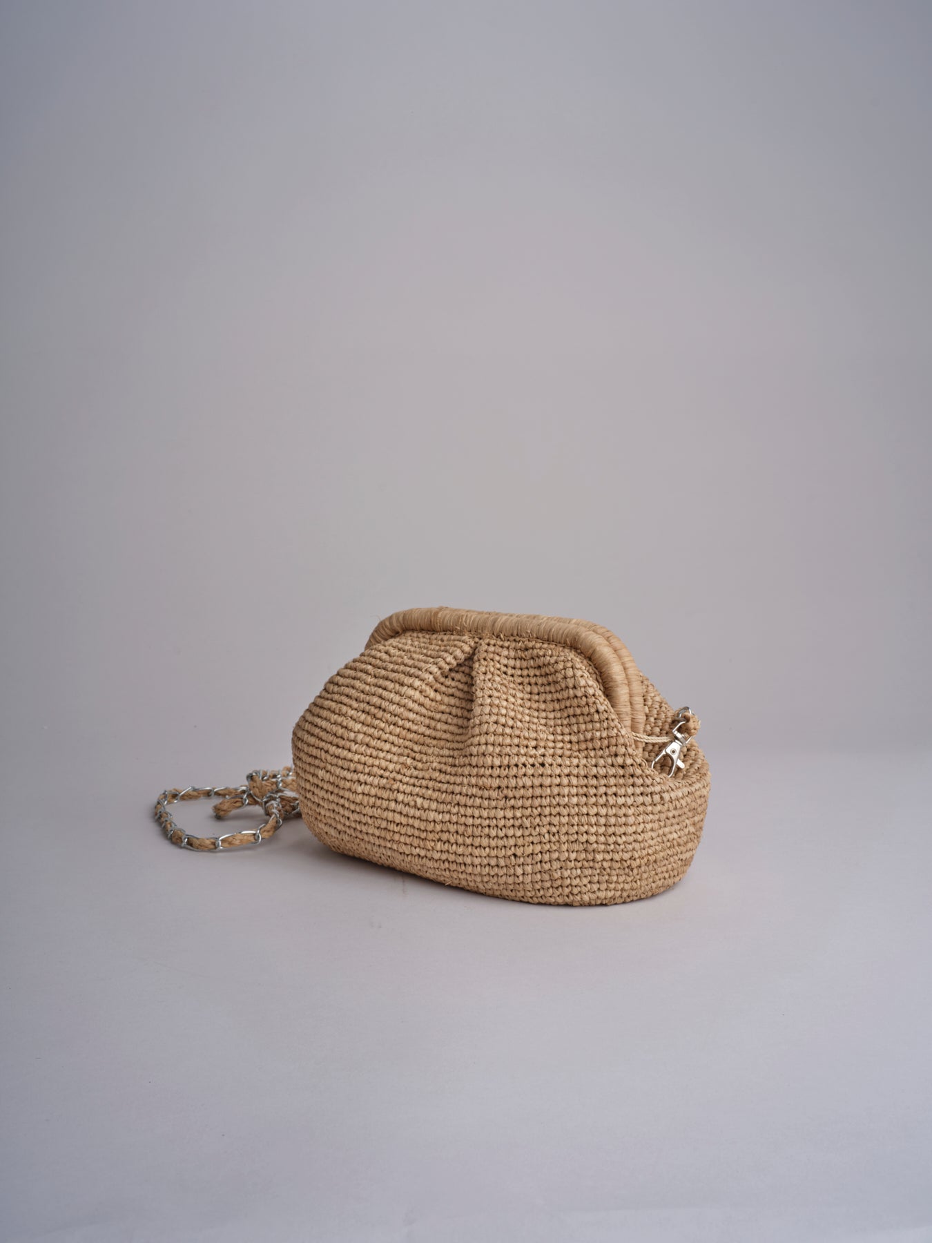 LANA clutch in paglia con pieghe e tracolla SAC LANA 01BG616 NATURALE bagatelle france 