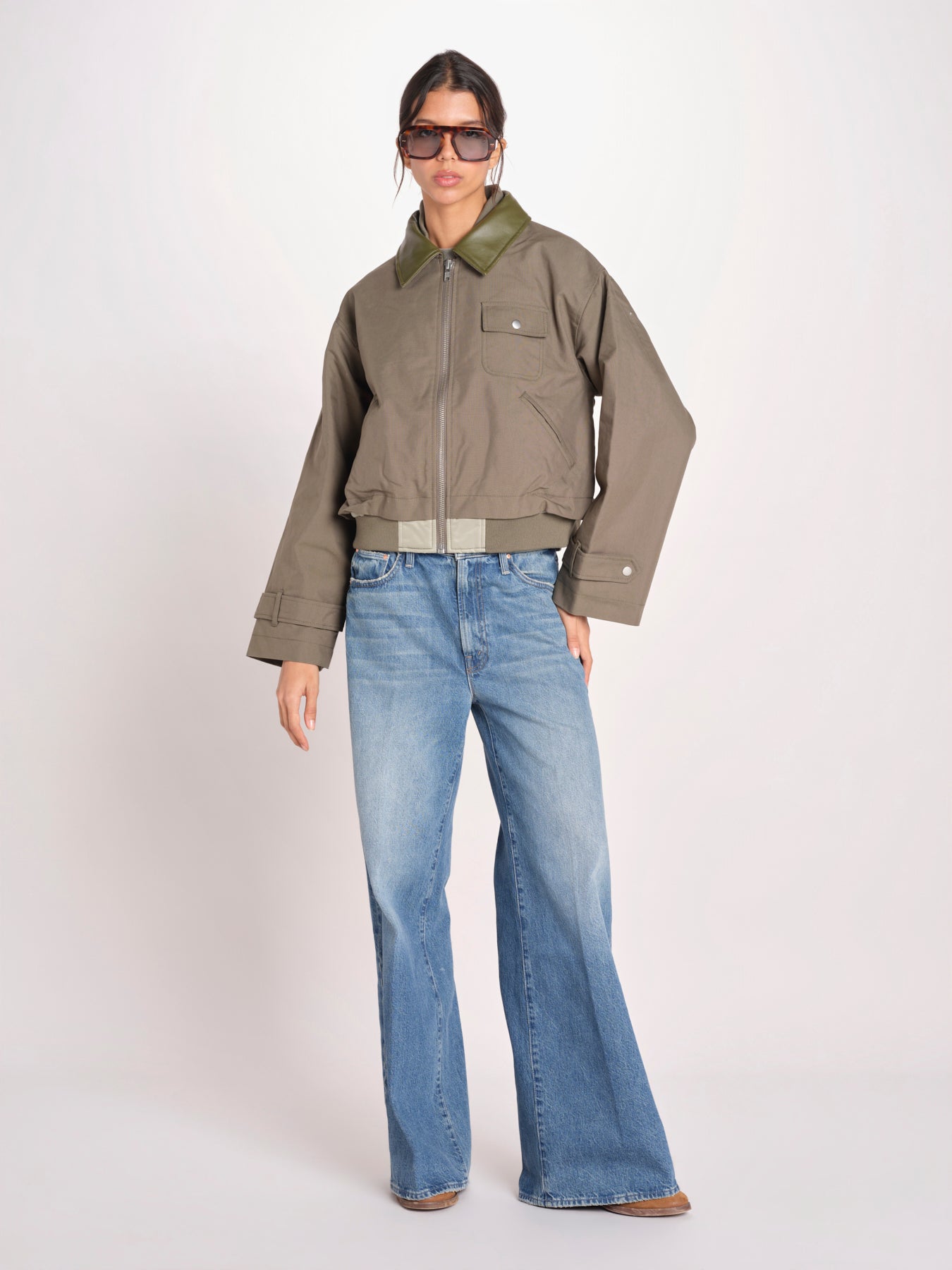 bomber in nylon JENNER P1840_PS26 167 SAGE bellerose 