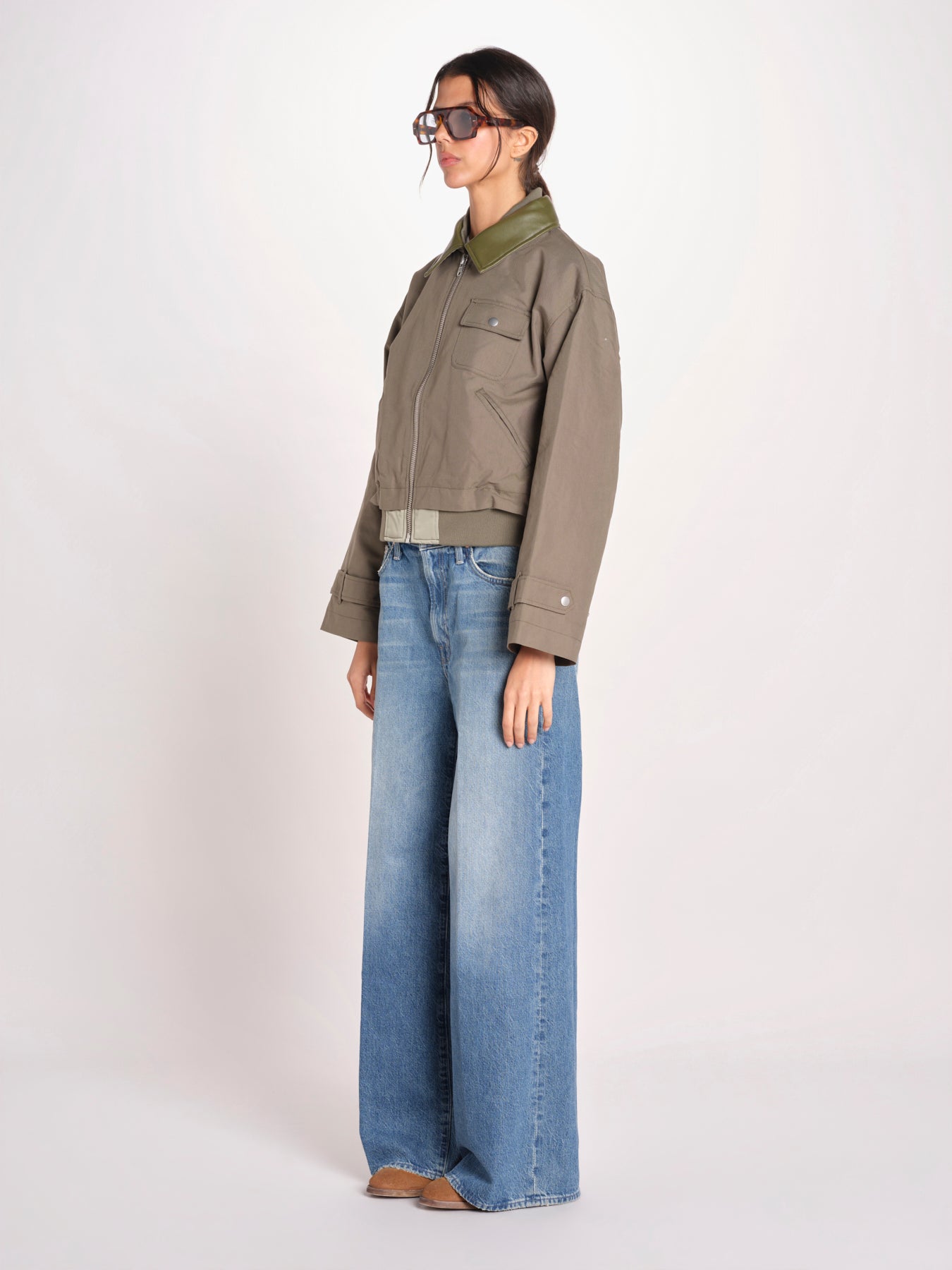 bomber in nylon JENNER P1840_PS26 167 SAGE bellerose 