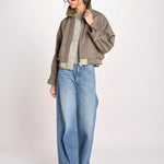 bomber in nylon JENNER P1840_PS26 167 SAGE bellerose 