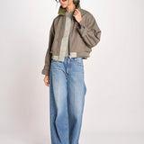 bomber in nylon JENNER P1840_PS26 167 SAGE bellerose 