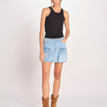 minigonna in denim PALLAS D0599_PS26 DUB DUSTY BLEACH bellerose 