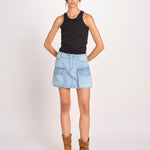 minigonna in denim PALLAS D0599_PS26 DUB DUSTY BLEACH bellerose 