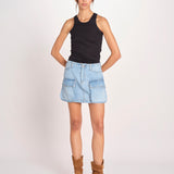 minigonna in denim PALLAS D0599_PS26 DUB DUSTY BLEACH bellerose 
