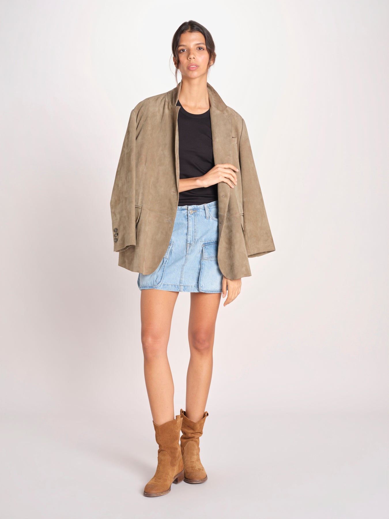 minigonna in denim PALLAS D0599_PS26 DUB DUSTY BLEACH bellerose 