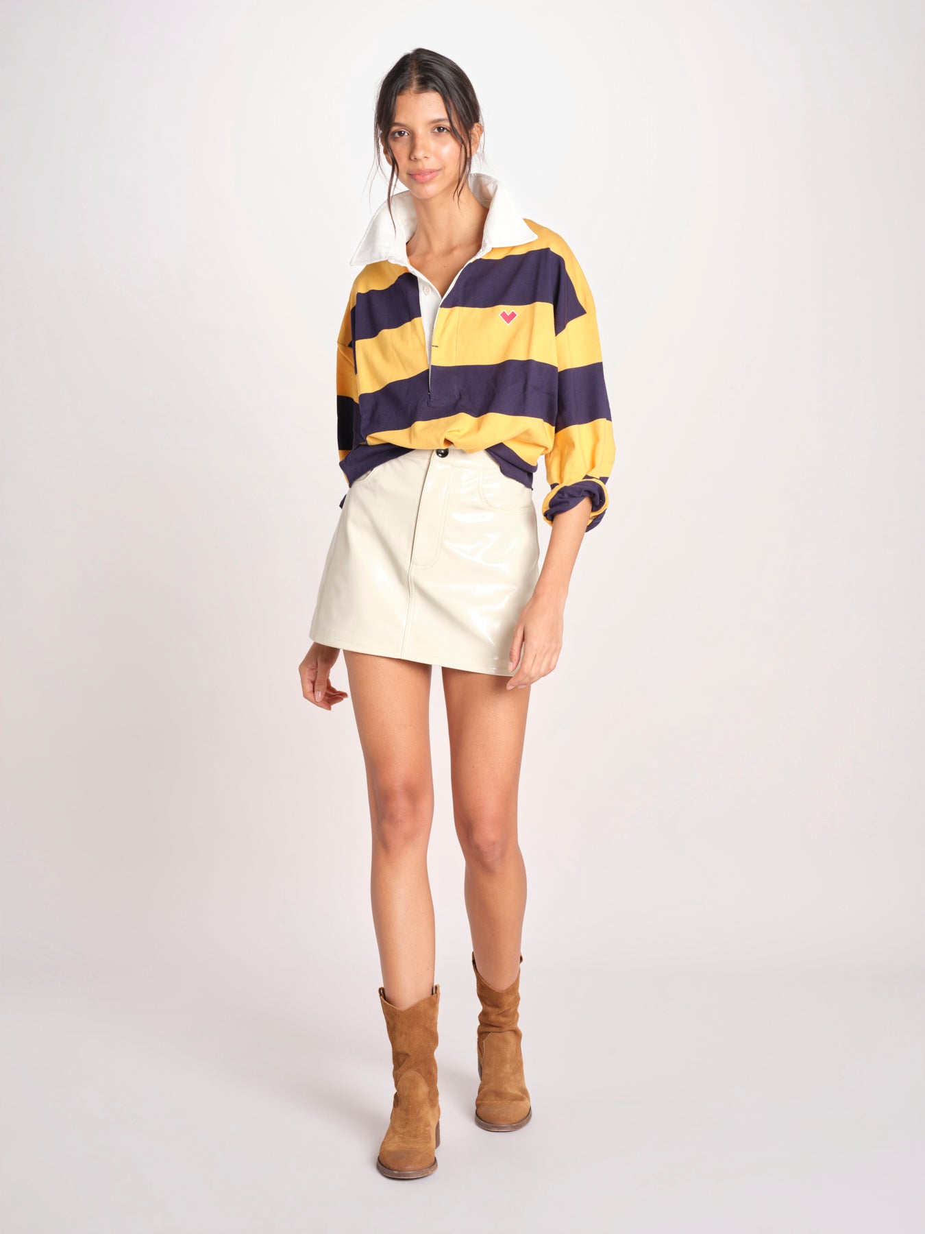 minigonna in vernice SOUR61 F1920_PS26 073 CREAM bellerose 