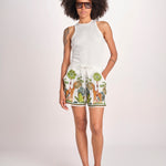short con giraffe BE24865 WHITE MULTI benaras soleil 