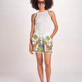 short con giraffe BE24865 WHITE MULTI benaras soleil 