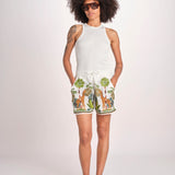 short con giraffe BE24865 WHITE MULTI benaras soleil 