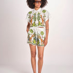 short con giraffe BE24865 WHITE MULTI benaras soleil 