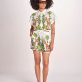 short con giraffe BE24865 WHITE MULTI benaras soleil 