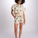 short cocco più palme BE25125 BEIGE GREEN benaras soleil 
