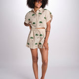 short cocco più palme BE25125 BEIGE GREEN benaras soleil 