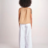 top ricamo greche BE25204 BEIGE BLACK benaras soleil 