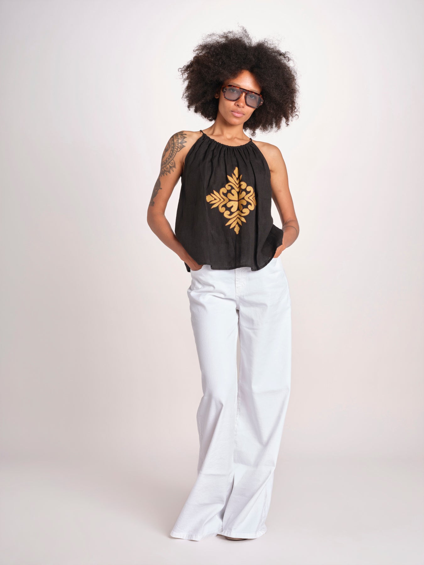 top riocamo greche BE25204 BLACK benaras soleil 